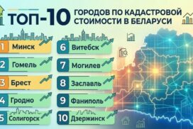 Топ-10 городов по кадастровой стоимости.